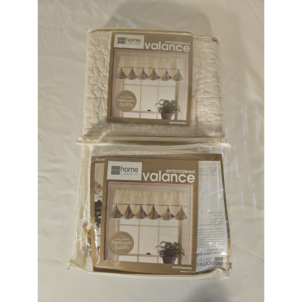 New Vintage JC Penney Home Collection Handcrafted Valance sommersby 52 x 15